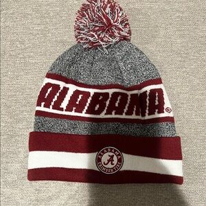 Top of the World Crimson and Gray Knit Beanie
